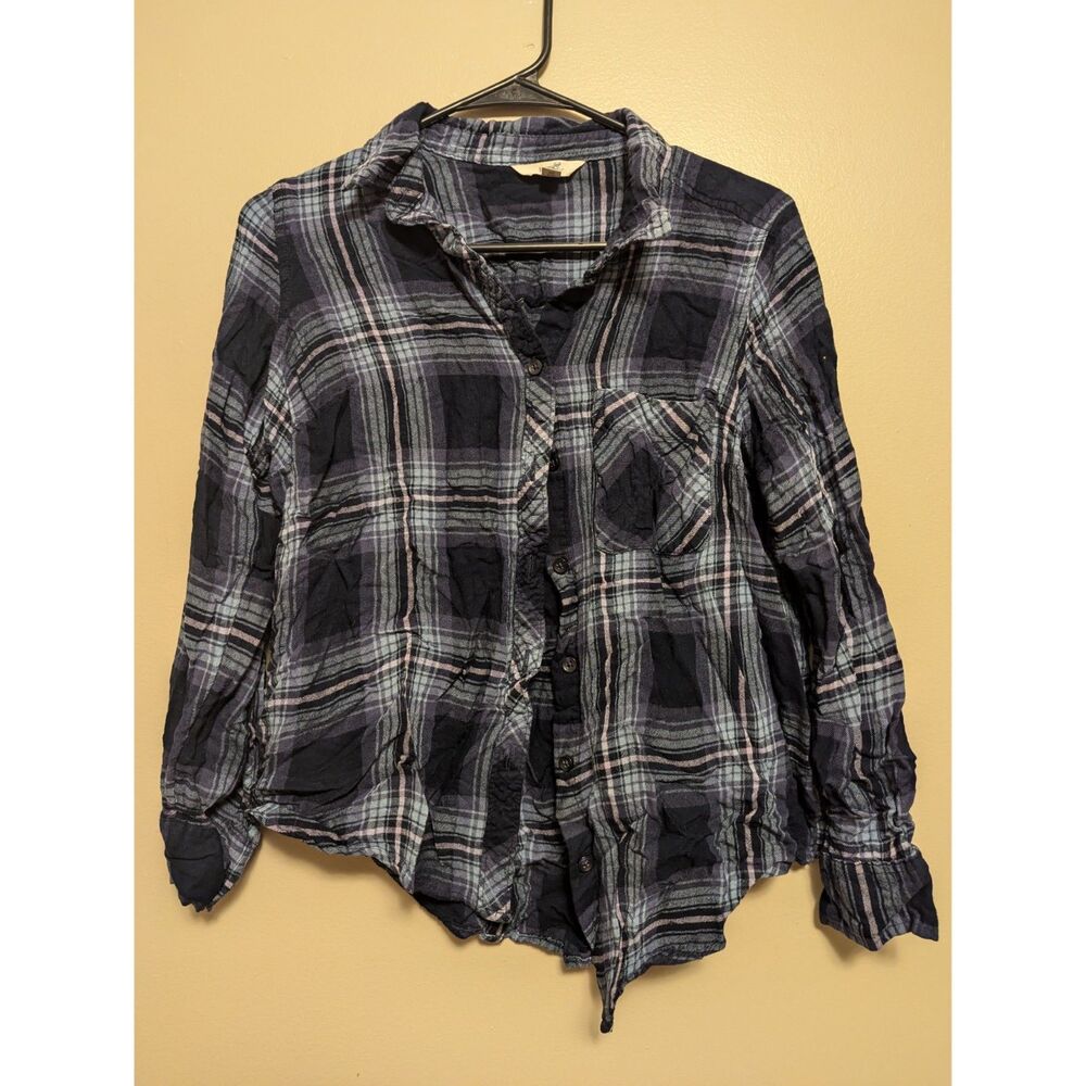 Terra&Sky Plaid Button-Up, OX